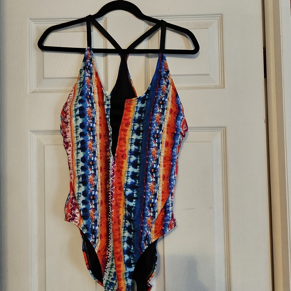Colorful 1 piece swim suit